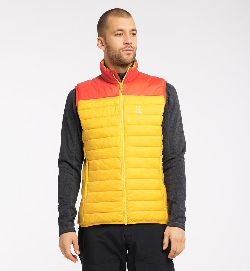 Haglöfs Spire Mimic Vest Yellow/Red For Mens GIQOP2581 Australia